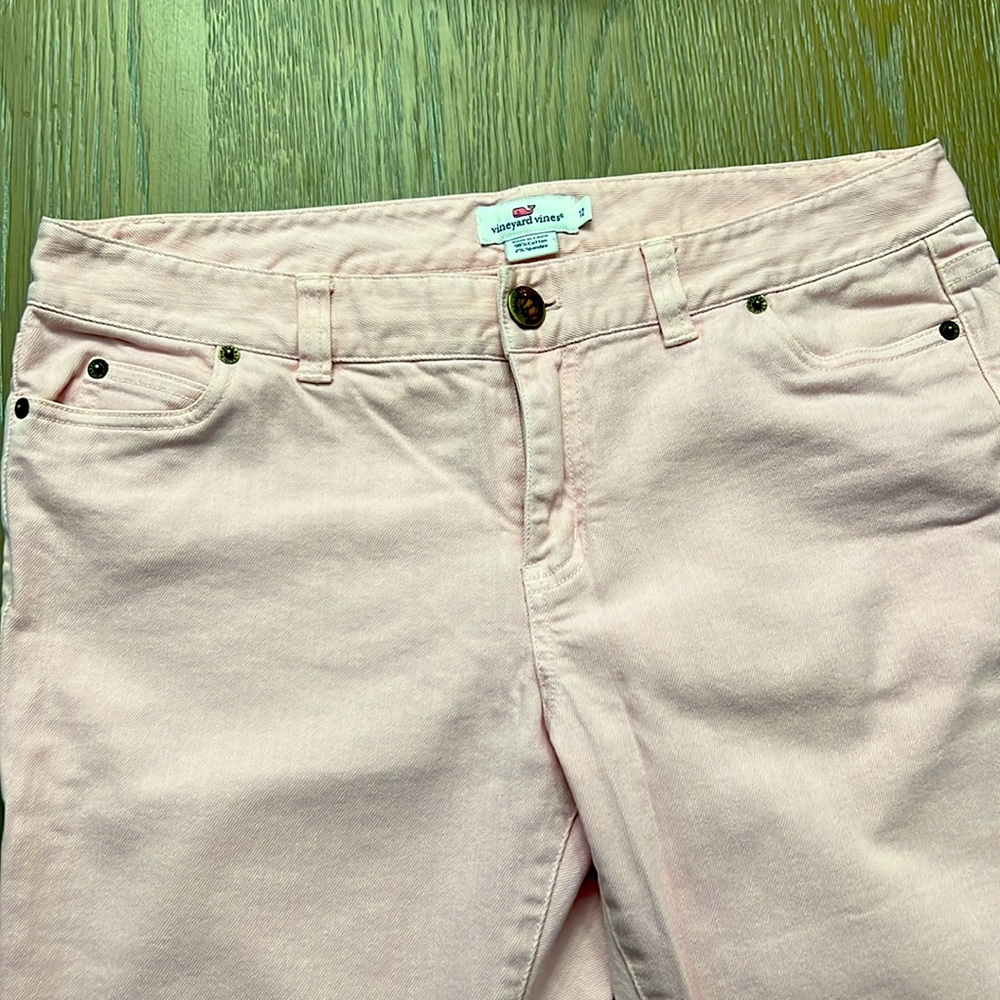 Vineyard Vines Pink Skinny Ankle Jeans size 12 - Picture 5 of 7